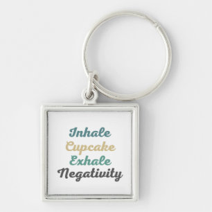 Porte-clés Inhale Cupcake Exhale Négativité Porte - clés