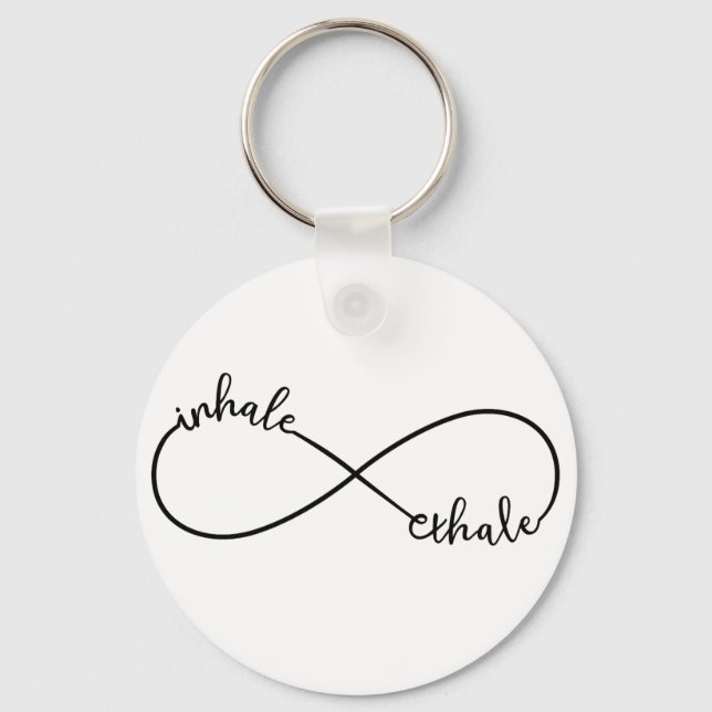 Porte-clés Inhale, exhale, infinity sign (Recto)