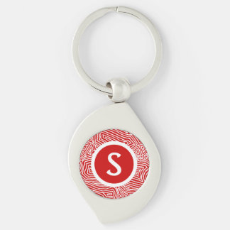 Porte-clés Initial in Red