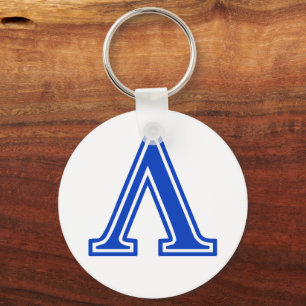 Porte-clés Initiale bleue grecque de monogramme de la lettre