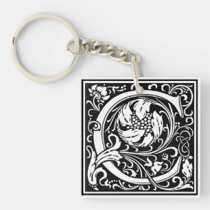 Porte-clés Initiale décorative "C" de lettre