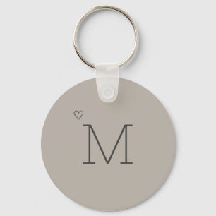 Porte-clés Initiale personnalisée   Minimaliste élégant