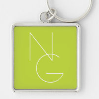 Initiales de chevauchement modernes 2 | Lime vert