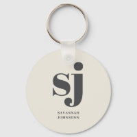 Initiales monogramme crème