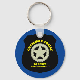 Porte-clés Insigne de la police de grammaire