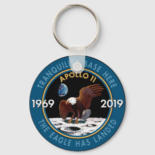 Porte-clés Insigne de mission du 50e anniversaire d'Apollo 11