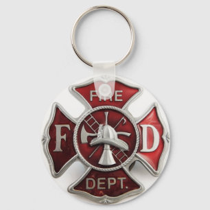 Porte-clés insigne d'incendie "émail"