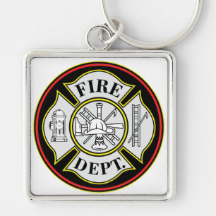 Porte-clés Insigne rond de corps de sapeurs-pompiers
