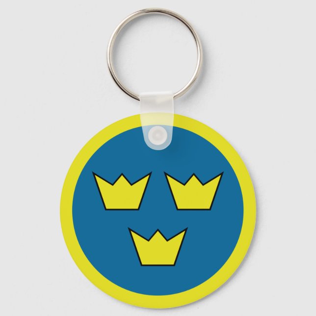 Porte-clés Insigne suédois trois couronnes (Recto)