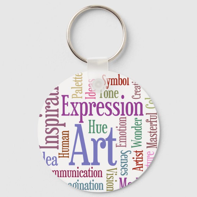 Porte-clés Inspiration de l'artiste créatif Word Art (Recto)