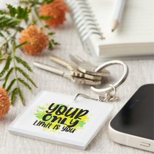 Porte-clés Inspiration Votre seule limite est Wordart