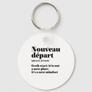 Porte-clés Inspirational French Fresh Start Nouveau Depart