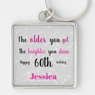 Porte-clés Inspirational Happy 60th Birthday