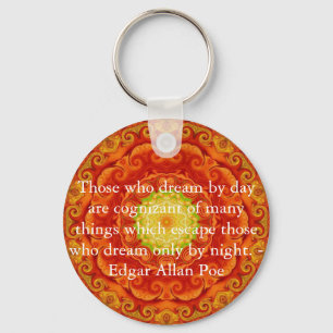 Porte-clés Inspirationnel Edgar Allan Poe Citation sur les rê