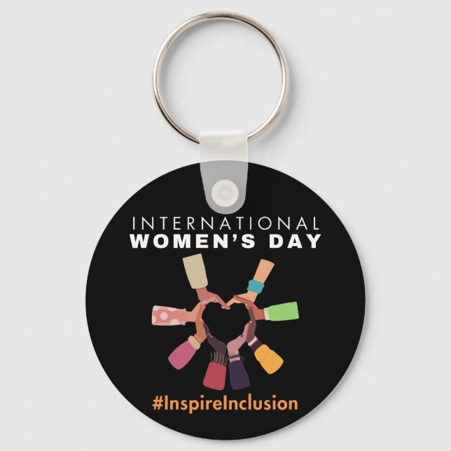 Porte-clés Inspirer l'inclusion Journée internationale de la  (Recto)