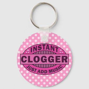 Porte-clés Instant Clogger Just Add Music Pink