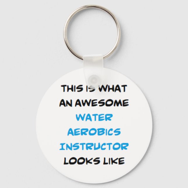 Porte-clés instructeur d'aérobic aquatique, génial (Recto)
