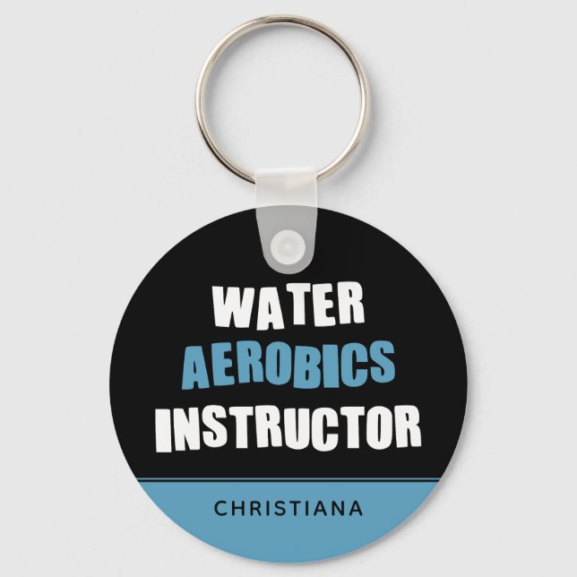 Porte-clés Instructeur d'aérobic sur l'eau personnalisé (Recto)