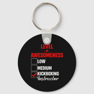Porte-clés Instructeur de kickboxing Level Of Awesomeness mix