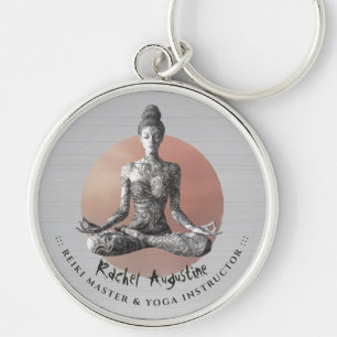 Porte-clés Instructeur de méditation Yoga Reiki Master Lotus 