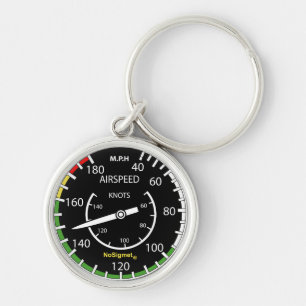 Porte-clés instrument de bord avion : "Anémomètre"