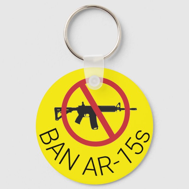 Porte-clés Interdire les AR-15 personnalisables (Recto)