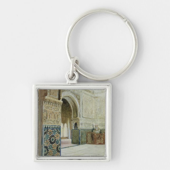 Porte-clés Intérieur d'Alhambra, Grenade (la semaine) (Devant)