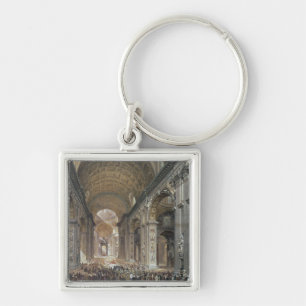 Porte-clés Intérieur de St Peter, Rome, 1867