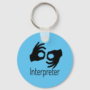 Porte-clés Interprète du langage des signes