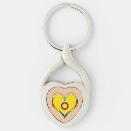 Porte-clés Intersex Pride Heart Keychain