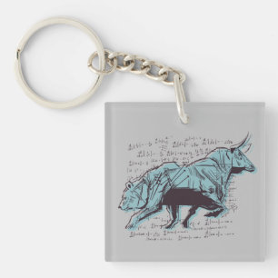 Porte-clés Investisseur Bull et ours Stock Trading