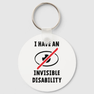 Porte-clés Invisible, disability. Maladie invisible.