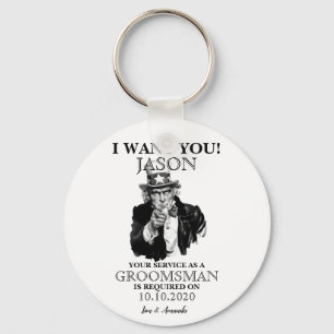 Porte-clés Invitation à la proposition de Groomsman ou Best M
