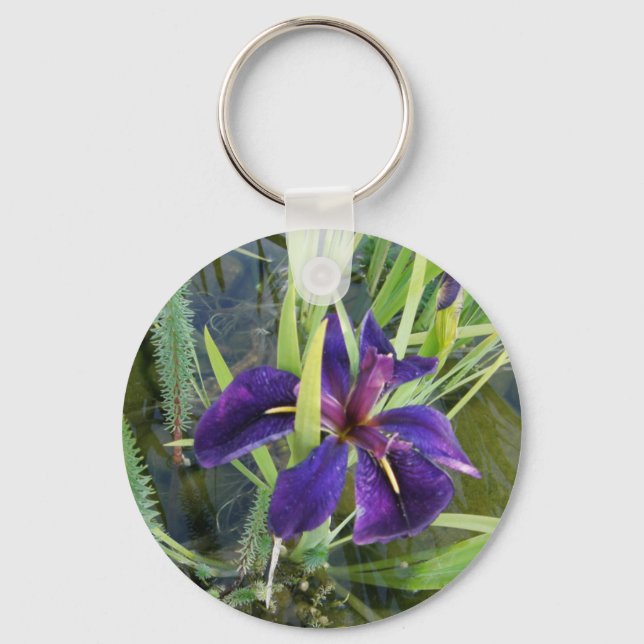 Porte-clés Iris à eau violet (Recto)