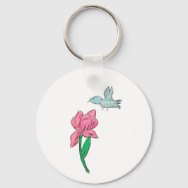 Porte-clés Iris rose