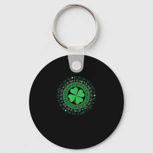 Porte-clés Irish Blessing Celtic Knot 4 Clover à feuille - St