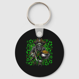 Porte-clés Irish Leprechaun Pirate Jour de la Saint Patrick P