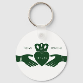 Porte-clés Irlandais Claddagh Ring Simple Graphic Green Maria
