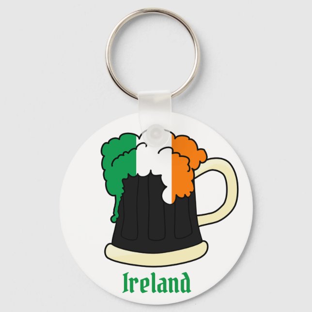Porte-clés Irlande Drapeau Guinness Beer (Recto)