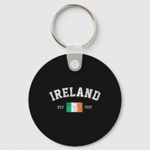 Porte-clés Irlande Établi en 1937 Drapeau irlandais Fête de l