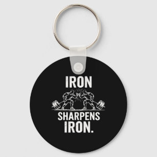 Porte-clés Iron Sharpens Fer - Gym Art Poids Design