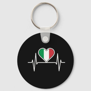 Porte-clés Italie - Bouton de coeur
