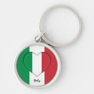 Porte-clés Italie & Coeur, Drapeau italien mode / sports