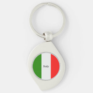 Porte-clés Italie, couleurs du drapeau, étiquetées,
