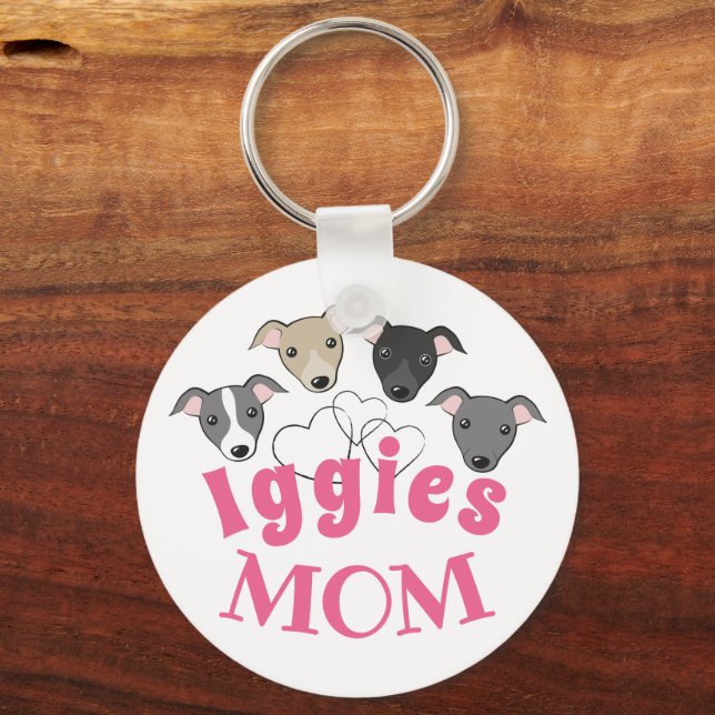 Porte-clés Italien greyhound Iggy Chien maman mignonne drôle  (Recto)