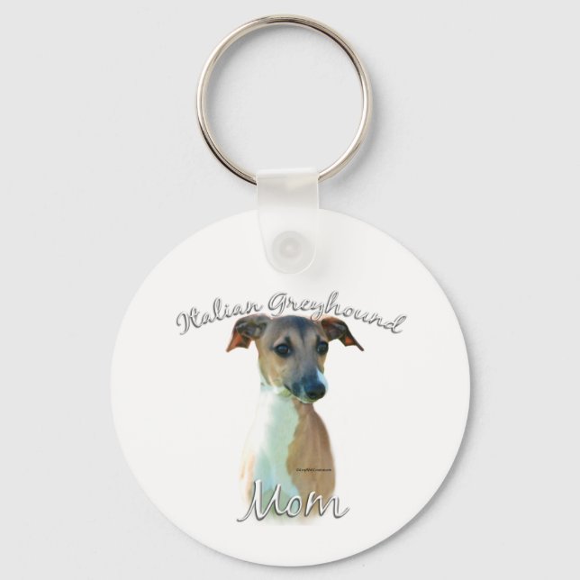 Porte-clés Italien Greyhound Maman 2 (Recto)