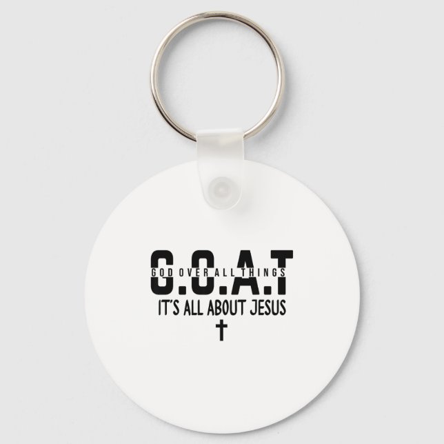 Porte-clés It's All About Jesus Make Heaven Crowded God Over  (Recto)