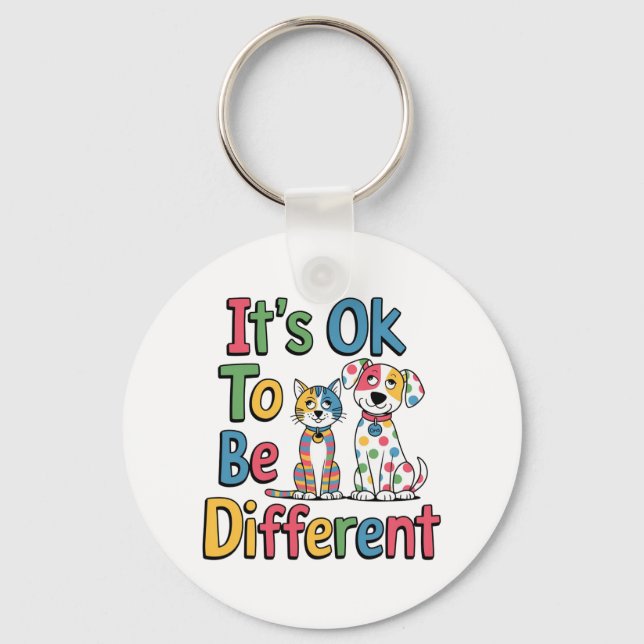 Porte-clés It's ok to be different (Recto)