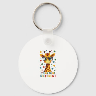 Porte-clés It's Ok To Be Different Giraffe Autism Awareness B