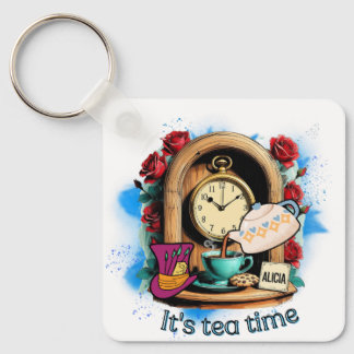 Porte-clés "It's Tea Time"– Alice in Wonderland Inspired